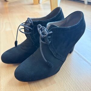 Geox Black Women's Heeled Lace-Up Shoes